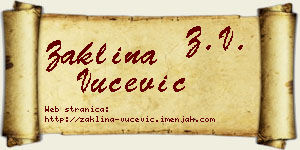Žaklina Vučević vizit kartica